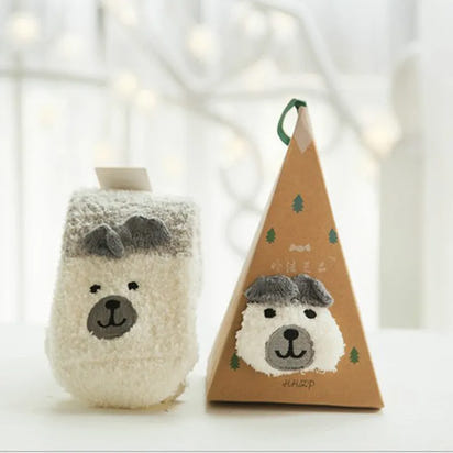 Cartoon Christmas Fleece Socks