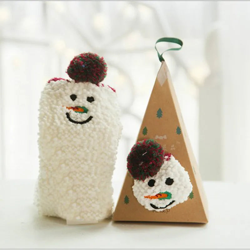 Cartoon Christmas Fleece Socks