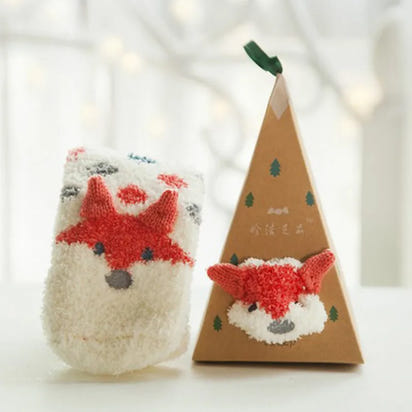 Cartoon Christmas Fleece Socks