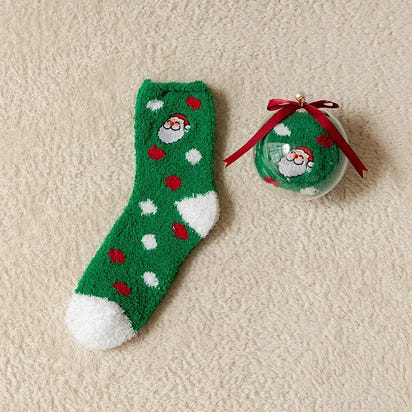 Cartoon Christmas Fleece Socks