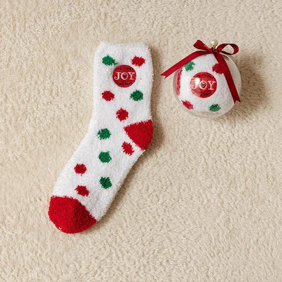 Cartoon Christmas Fleece Socks