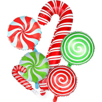 Candy Cane Christmas Foil Balloons