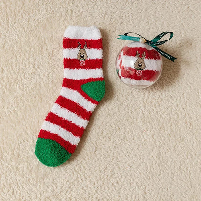 Cartoon Christmas Fleece Socks