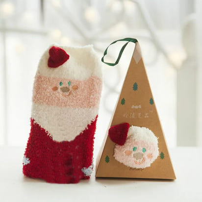 Cartoon Christmas Fleece Socks