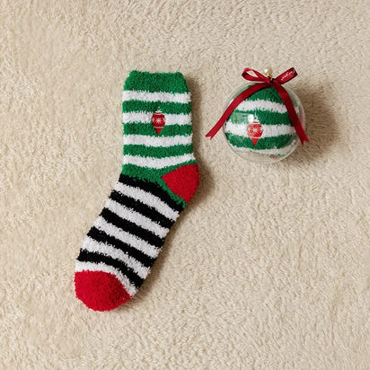 Cartoon Christmas Fleece Socks