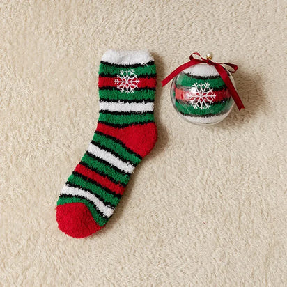Cartoon Christmas Fleece Socks