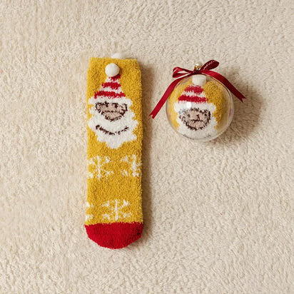 Cartoon Christmas Fleece Socks
