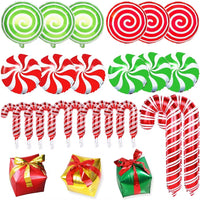 Candy Cane Christmas Foil Balloons