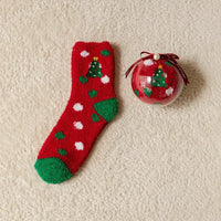 Cartoon Christmas Fleece Socks