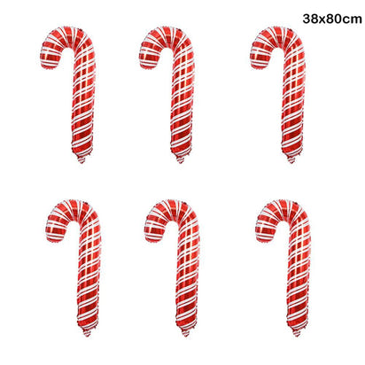 Candy Cane Christmas Foil Balloons