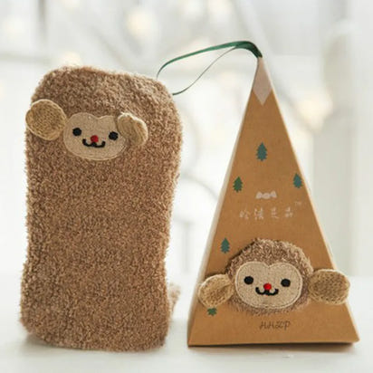 Cartoon Christmas Fleece Socks